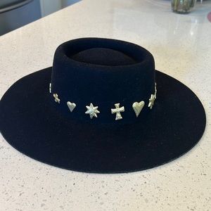 Lack of color celestial boater hat